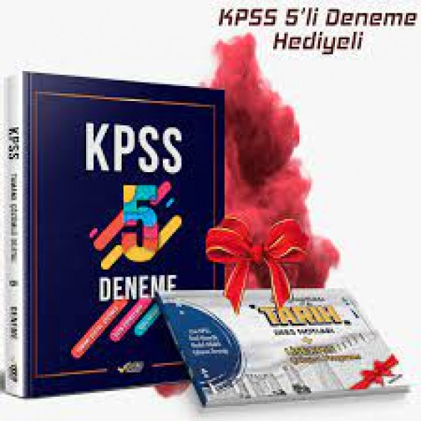 KPSS Efsane 5 Deneme + Tarih Ders Notu ve Çalışma Programı Hediyeli