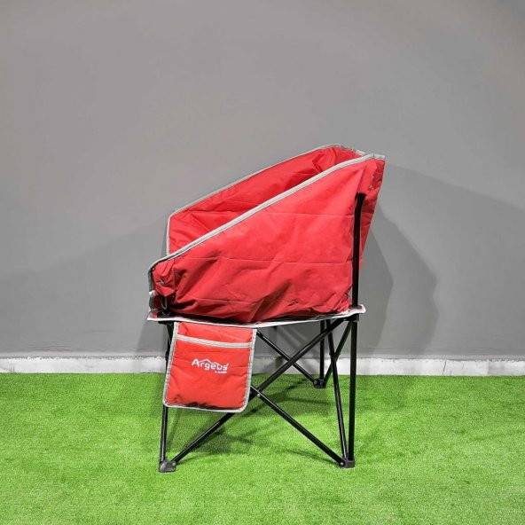 Argeus Balcony Comfort Katlanabilir Kamp Sandalyesi Kırmızı - 3