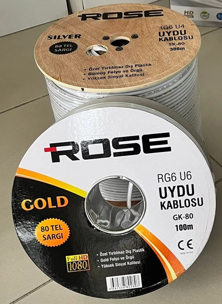 ROSE GK-80 100MT 80 TEL BAKIR GÖRÜNÜMLÜ RG6 U6 KABLO