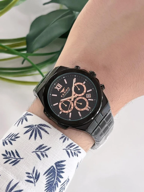BLKT.X07 Ferro İç Fonksiyonları Aktif Chronograph 30 Mt Suya Dayanıklı Erkek Kol Saati - 3