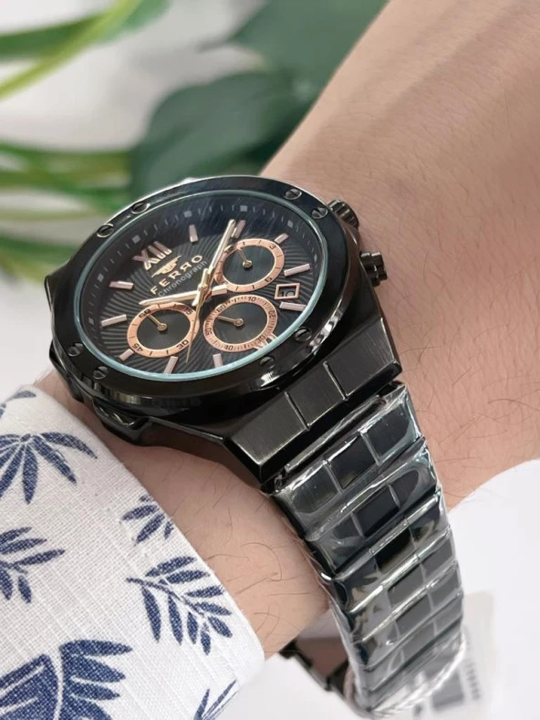 BLKT.X07 Ferro İç Fonksiyonları Aktif Chronograph 30 Mt Suya Dayanıklı Erkek Kol Saati - 4