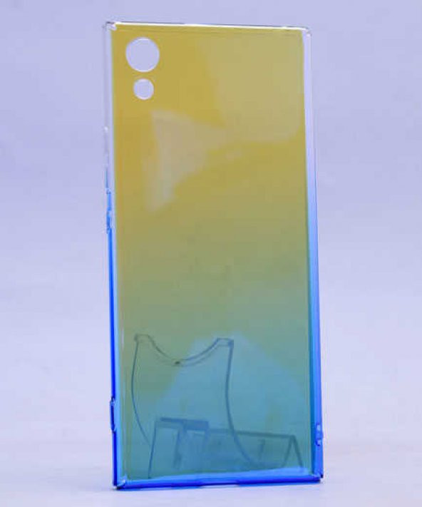 Sony Xperia XA1 Kılıf  Renkli Transparan Kapak - 1
