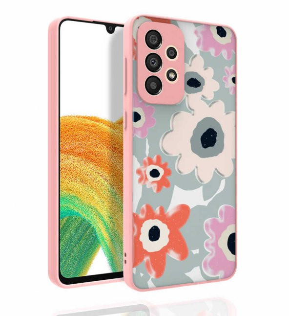 Galaxy A33 5G Kılıf Desenli Kamera Korumalı Parlak  Nora Kapak