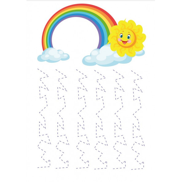 Okul Öncesi Çizgi-Sayı Çalışması YAZ-SİL Kitabı - 3