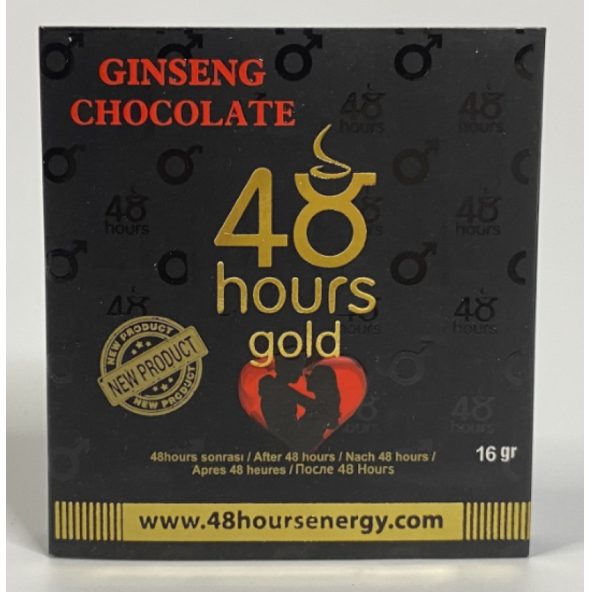 48 Hours Gold Ginseng Çikolata 12'li - Resim 2