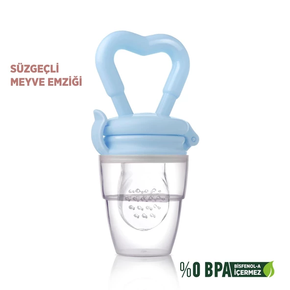 Püre Sebze Meyve Filesi Süzgeçli Meyve Emziği Silikon BPA İçermez - 2