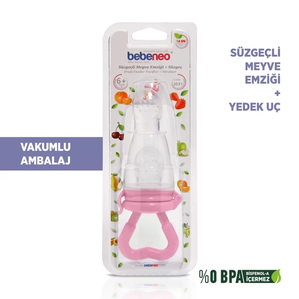 Meyve Süzgeci + Yedek Silikon Uç Süzgeçli Meyve Emziği Diş Kaşıyıcı - 8