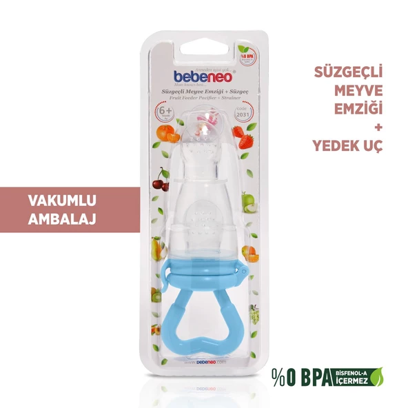 Meyve Süzgeci + Yedek Silikon Uç Süzgeçli Meyve Emziği Diş Kaşıyıcı - 5