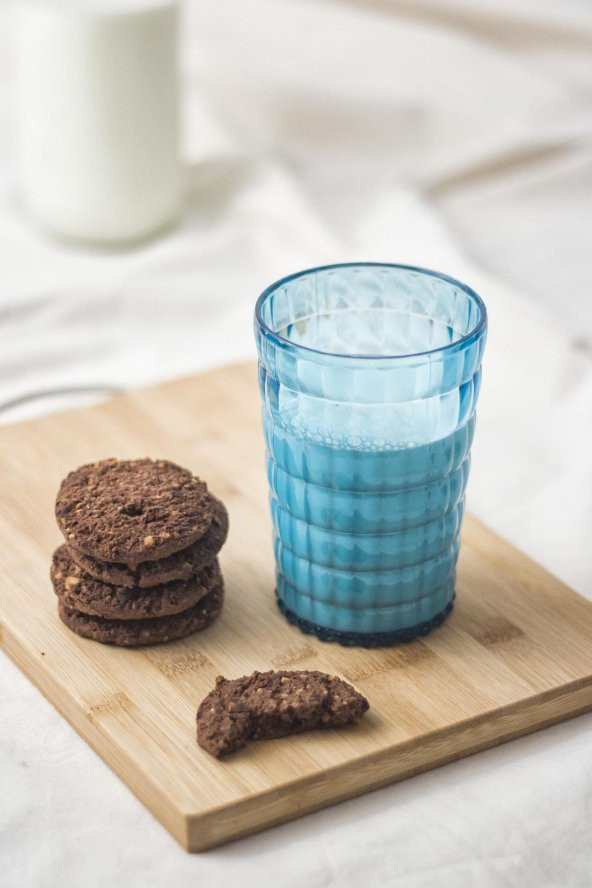 Cızırtı Akrilik Aquamarin Tekli Kısa Bardak & Su Meşrubat Kahve Yanı Bardağı 400 ml ( Cam Değildir )