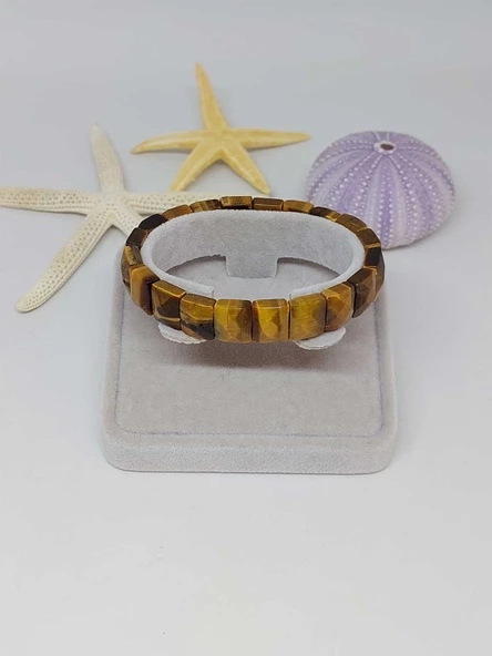 Kaplan Gözü Taşı Unisex Bileklik - Resim 2