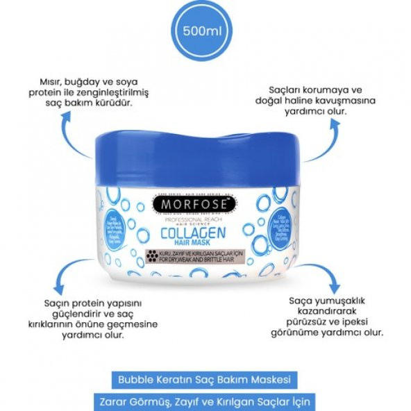 Morfose 2İn1 Collagen Saç Bakım Maskesi 500Ml. - 2