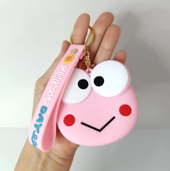 Anahtarlık Cüzdan Silikon Bozuk Para Cüzdan Kurbağa Çanta Araba Süsü Oyuncak