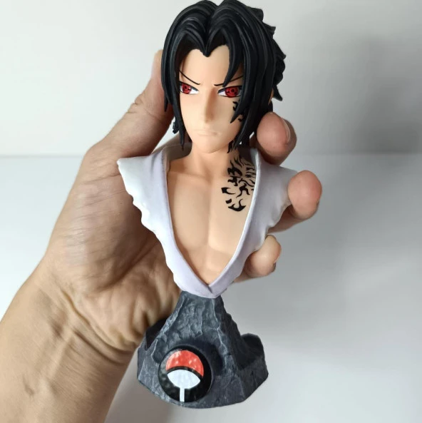 Anime Naruto Sasuke Uchiha Büst Eylem Karakter Figür Oyuncak Biblo 14 cm - Resim 3