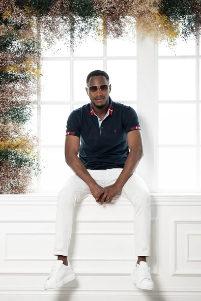 Paul Martin Regular Fit Desenli Polo Yaka Pamuklu Lakost Kumaş Kısa Kol Erkek T-shirt - 6