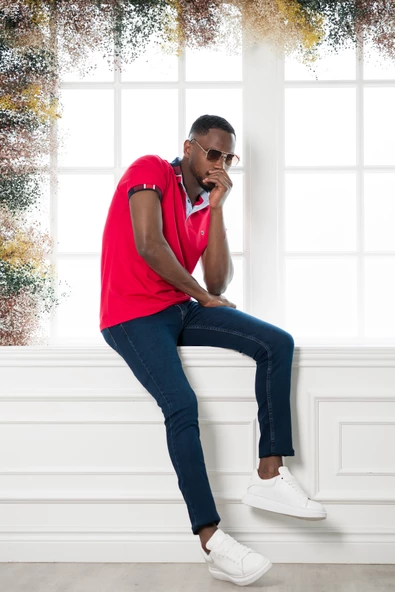 Paul Martin Regular Fit Desenli Polo Yaka Pamuklu Lakost Kumaş Kısa Kol Erkek T-shirt - 10