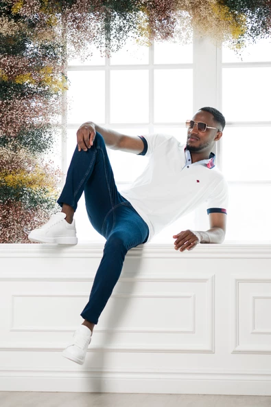 Paul Martin Regular Fit Desenli Polo Yaka Pamuklu Lakost Kumaş Kısa Kol Erkek T-shirt - 2