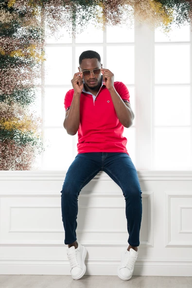 Paul Martin Regular Fit Desenli Polo Yaka Pamuklu Lakost Kumaş Kısa Kol Erkek T-shirt - 12