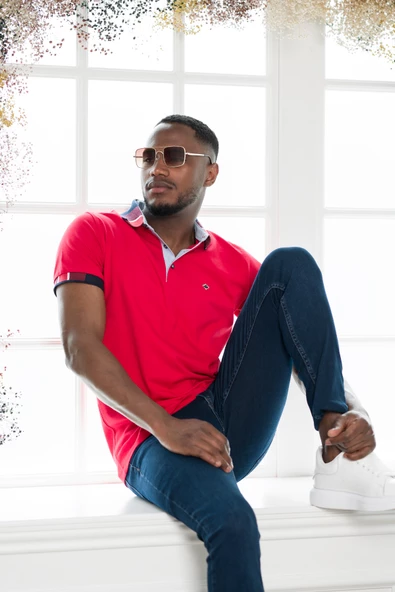 Paul Martin Regular Fit Desenli Polo Yaka Pamuklu Lakost Kumaş Kısa Kol Erkek T-shirt - 11