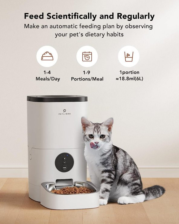 Petlibro Wifi 6L Sesli Otomatik Evcil Hayvan Besleyici - 7