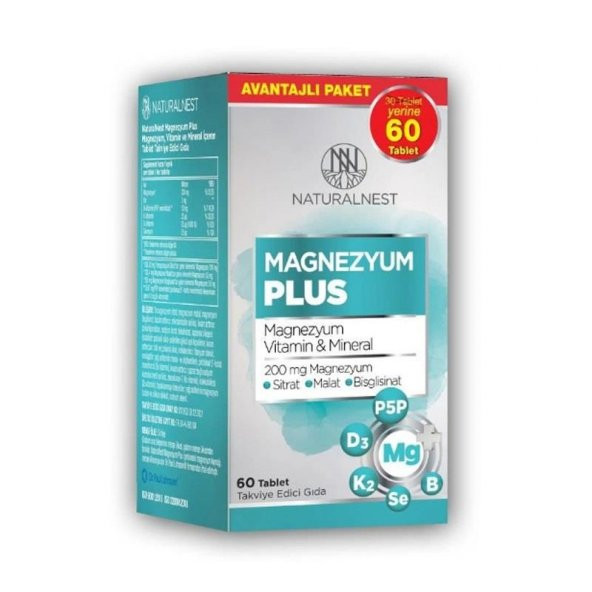 Naturalnest Magnezyum Plus 60 Tablet