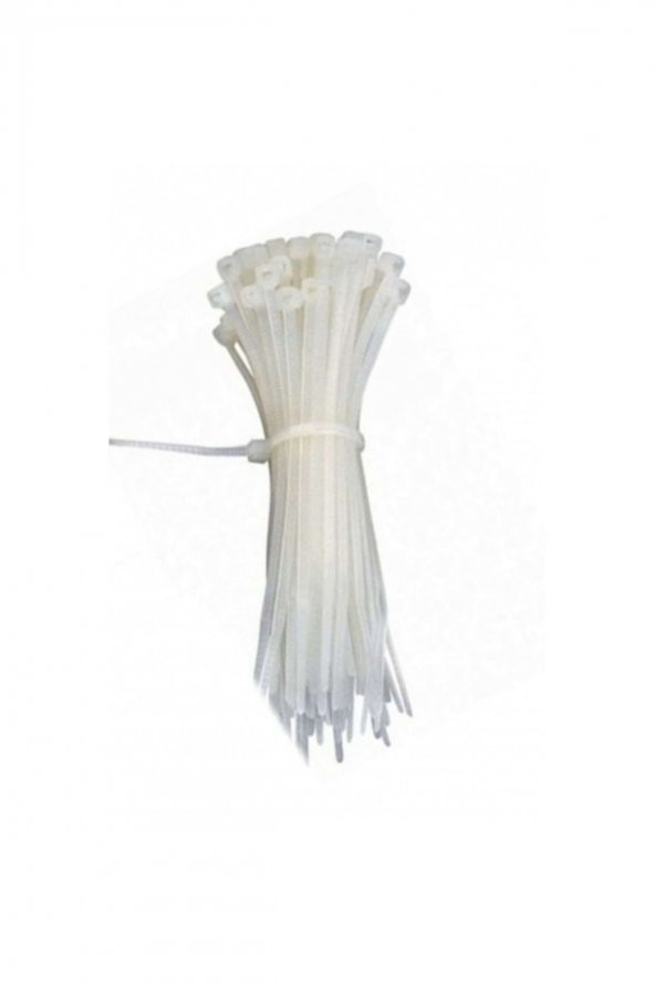 PAOSS Beyaz Cırtlı Plastik Kelepçe Kablo Bağı 4,8x380 mm 100 Adet