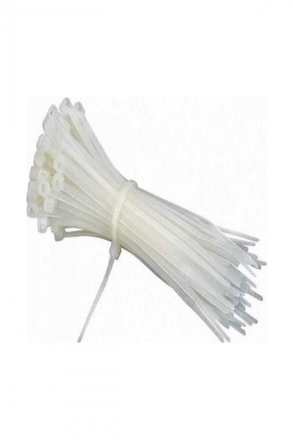 Meşem Cırtlı Plastik Kelepçe 3,6x370 100 Adet Beyaz