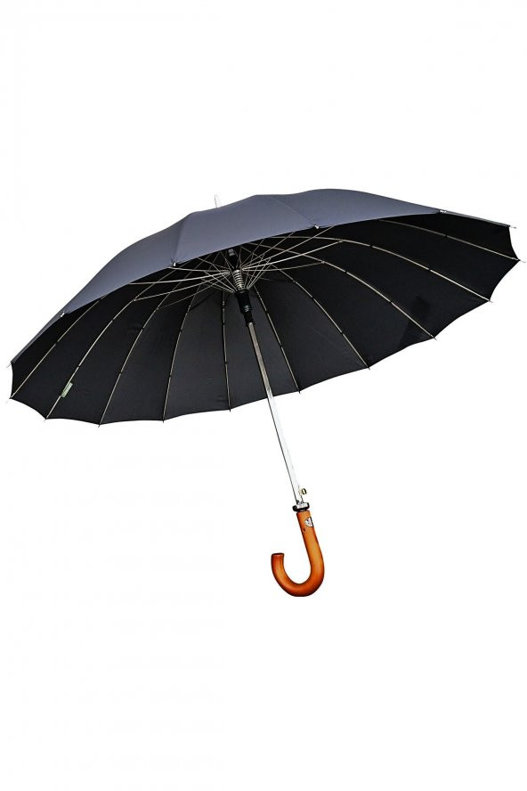 Erkek Siyah Snotline 41g Lüx Rüzgara Dayanıklı Otomatik Baston Şemsiye