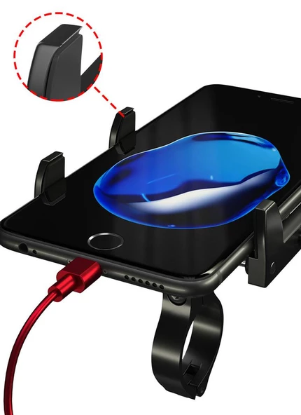 Coofbe Super Tutuş Metal Vidalı Motosiklet Tutucu Gidon Tutucu Bisiklet Tutucu Gidon Telefon Tutucu - 9
