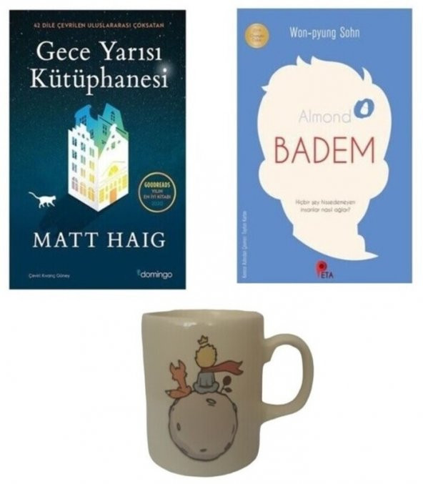 Domingo Yayınları gece yarısı kütüphanesi - ödüllü badem kitabı- Kupa HEDİYE