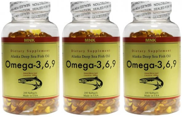 Mnk Omega 3-6-9 1000 Mg Balık Yağı 3x200 Softgel