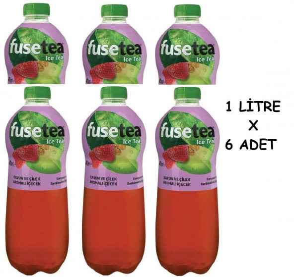 Fuse Tea Kavun Ve Çilek Aromalı İçecek Soğuk Çay 1 Litre X 6 Adet - 1