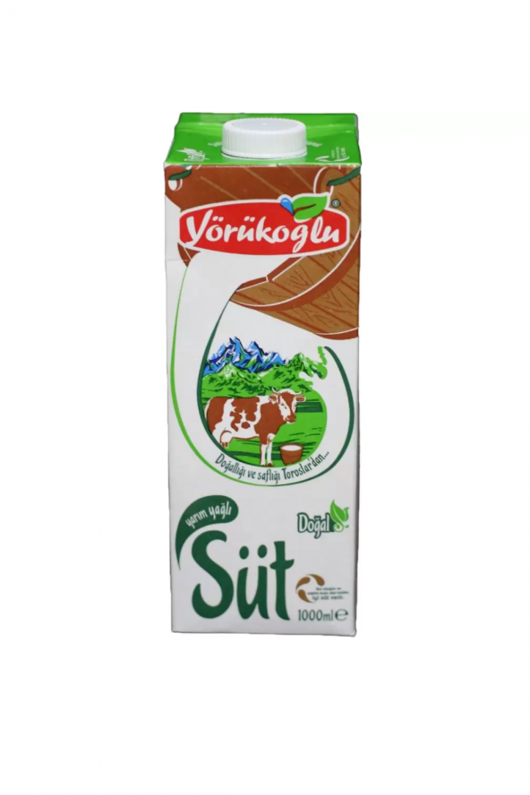 Yörükoğlu Süt Yarım Yağlı 1 Lt
