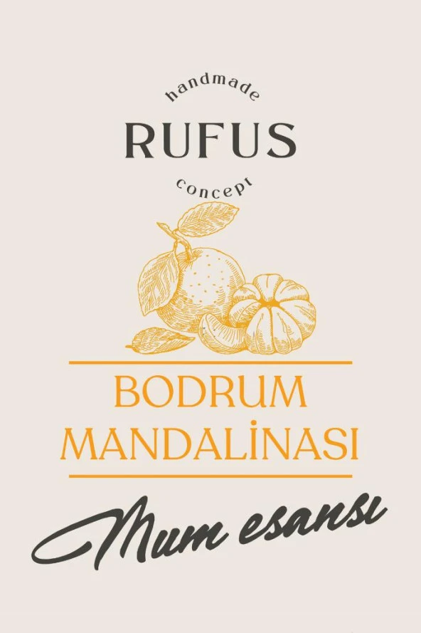 Bodrum Mandalinası Mum Esansı 500ml 1 Adet - Resim 2