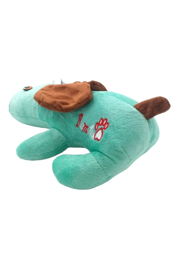 Sonsuz Sadakat: 25 cm'lik Sevimli Miskin Köpek Yeşil - 2