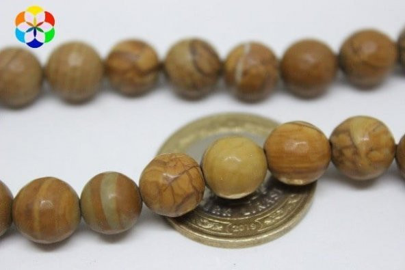 Jasper Taşı YARIM Dizi 10mm (9926) (18cm uzunluğundadır) - Resim 3