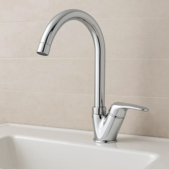 Mutfak Bataryası 360 Derece Oynar Başlıklı Eviye Bataryası 5 Yıl Garantili Mutfak Musluğu ürün görseli