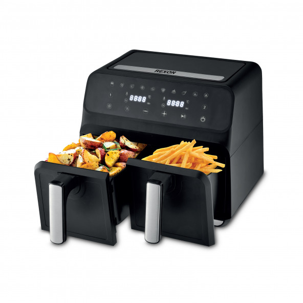 Rexon Dual -Cooker Air Fryer Siyah 4+4 8 Litre - 2