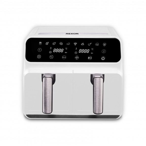 Rexon Dual -Cooker Air Fryer Beyaz 4+4 8 Litre