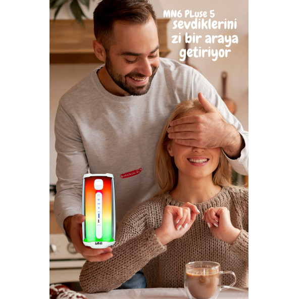 MN6 Pluse 5 Mikrofonlu Hoparlör/360 ledli Hoparlör/dekoratif Aydınlatma/led Işıklı Gece Lambası-mikrofonlu Hoparlör - 3