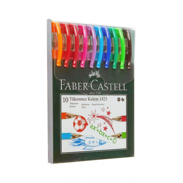 Faber Castell 0.7 mm 10 lu Renk Tükenmez Kalem Seti