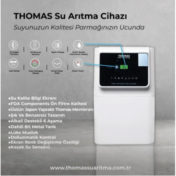 Thomastik Thomas Dijital Smart Touch Su Arıtma Cihazı