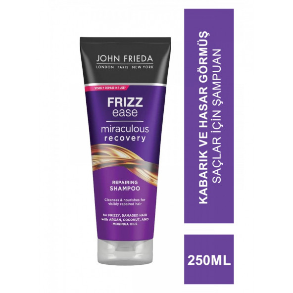 John Frieda Frizz Ease Miraculous Recovery Shampoo 250 ml Kabarık ve Hasar Görmüş Saçlar İçin Şampuan