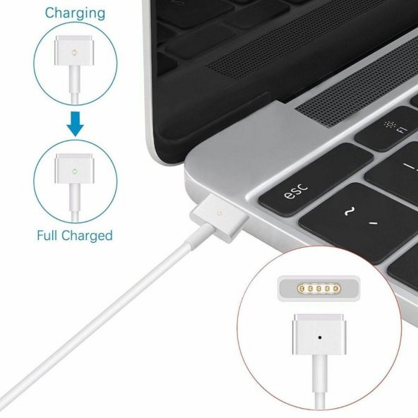 ORJINAL MacBook air MQD32,MQD42,MQD52  magsafe(2) Adaptör Şarj Cihazı - 2