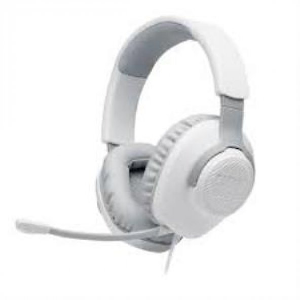 JBL Quantum 100 Beyaz Kablolu Mikrofonlu Kulak Üstü Oyuncu Kulaklığı
