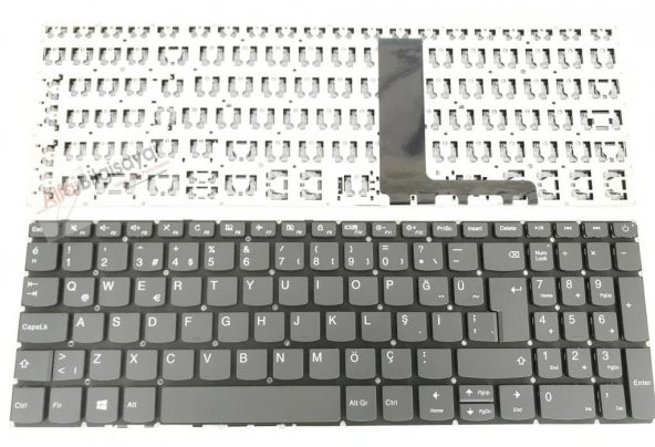 Lenovo IdeaPad 80YL00DTTX, 80XL00LRTX Klavye Lenovo Füme Gri Tuş Takımı Q-Tr