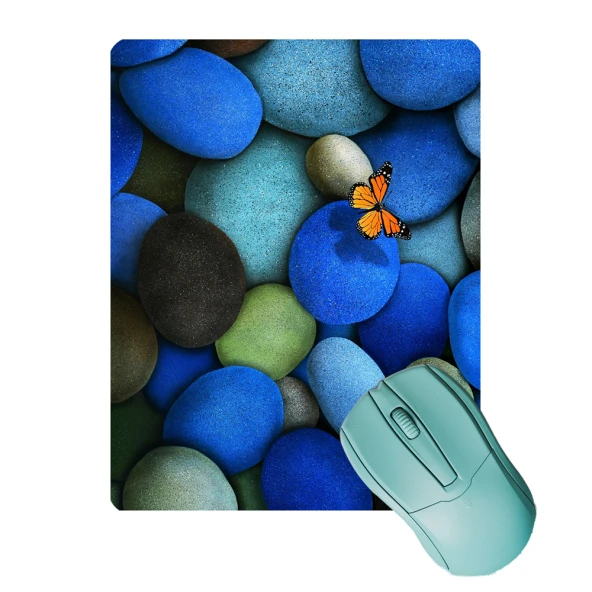 SonicTouch Mavi Taş Desenli Kaydırmaz Gaming Oyuncu Masaüstü Dikişsiz Mouse Pad/Ped 17x21cm