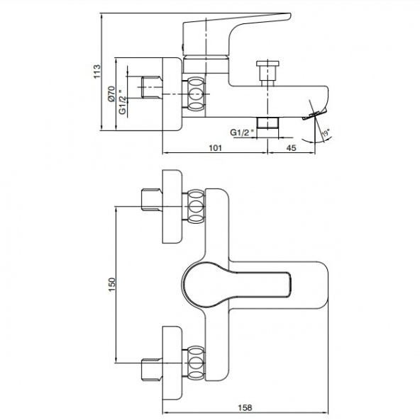 ECA Luna Gold Banyo Bataryası Altın Renkli 102802450 E.C.A - 2