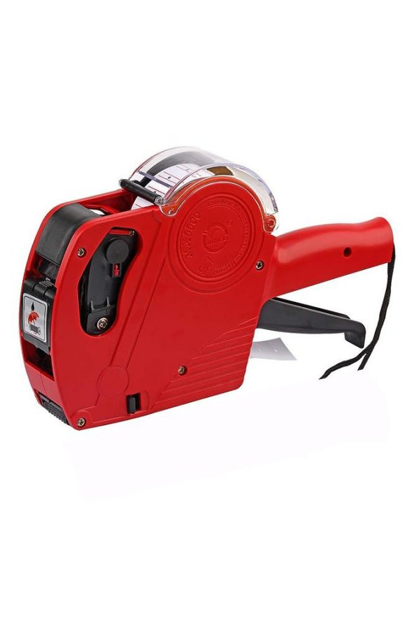 Etiket Makinesi Kırmızı 1 Adet Fiyat Etiket Makinası 8 Haneli Yedek Kartuşlu Mağaza Dükkan Market İçin İdeal