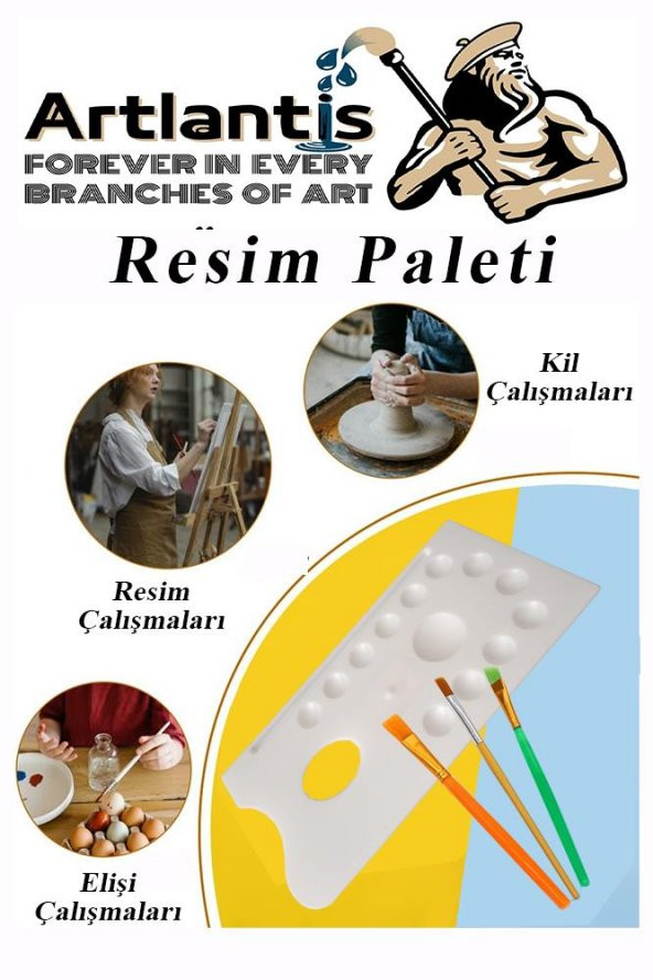 Dikdörtgen Resim Paleti 1 Adet 13 Hazneli Boya Paleti Sanatsal Boyalar İçin Palet Akrilik Boya Yağlı Boya Guaj Boya - 2