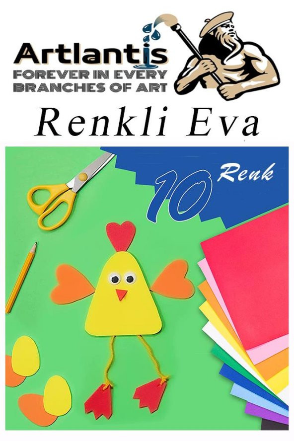 Eva 10 Renk A4 20x30 1 Paket Düz Eva Süngeri 10 Lu Renkli Eva 20*30 Elişi Okul Öncesi Ana Sınıfı İlkokul - 5